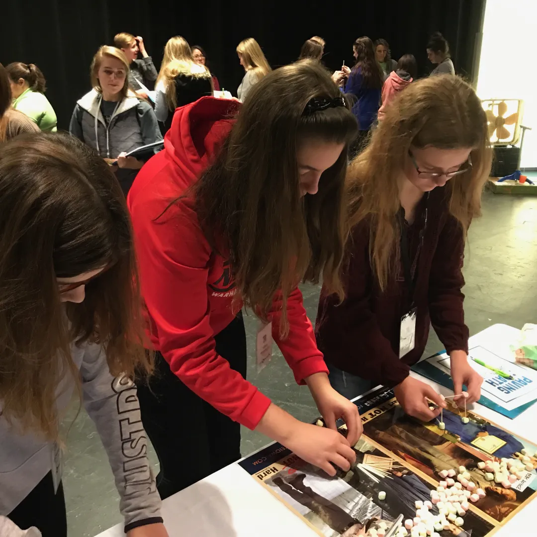 Students at career fair