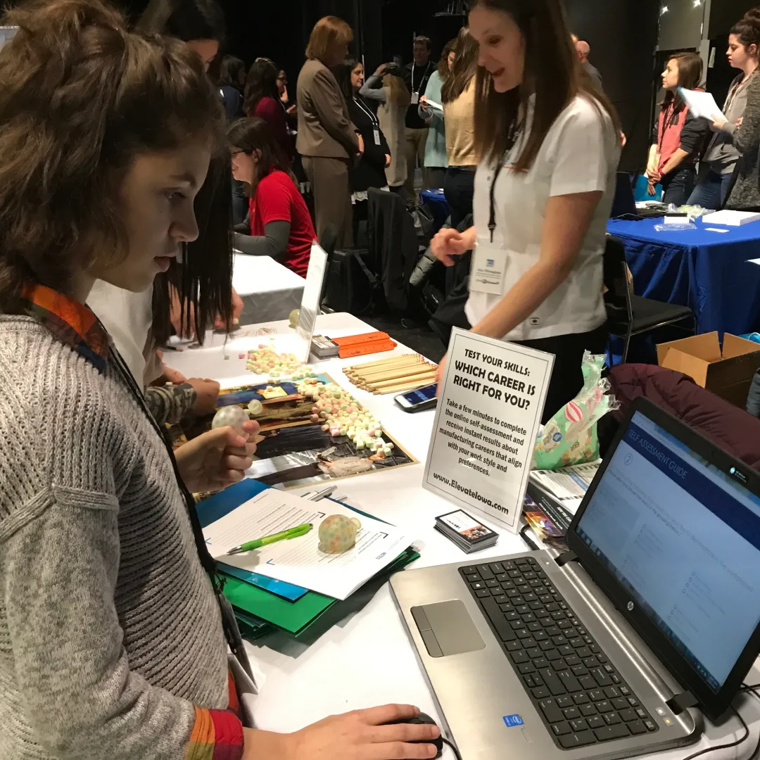 Students at career fair